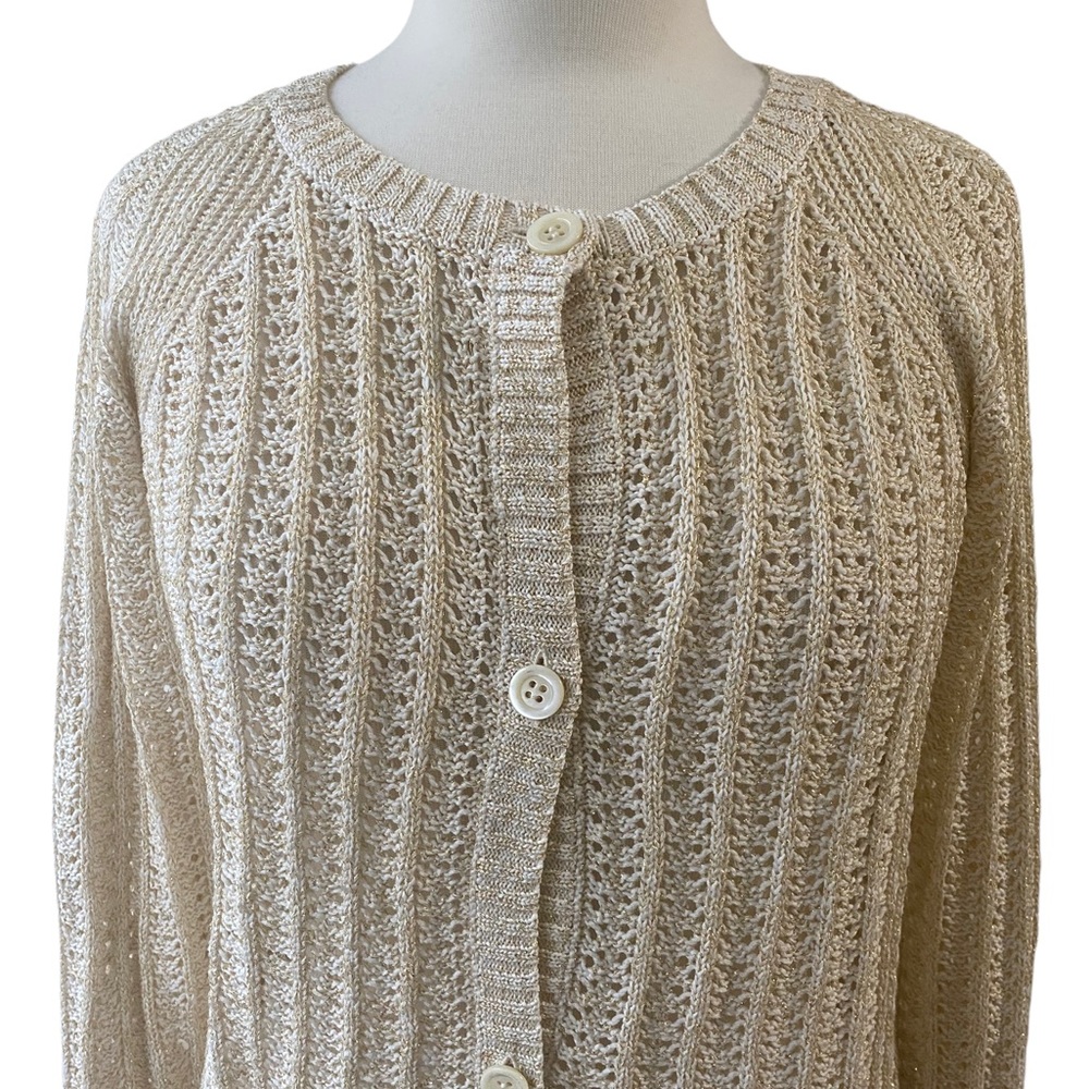 A.P.C. Beige Long Sleeve Cardigan L NWT